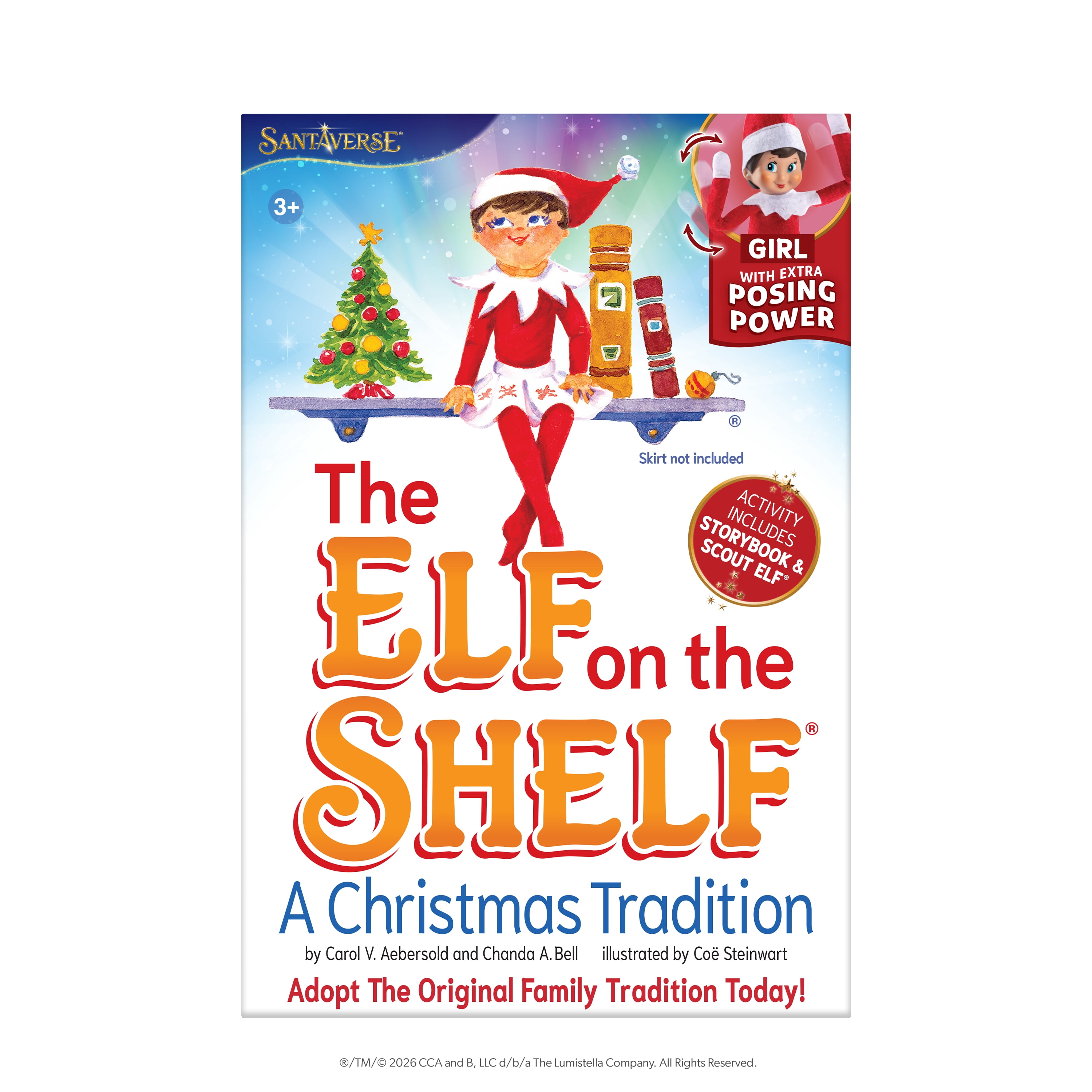 The Elf on the Shelf Poseable Girl Scout Elf with Blue Eyes - Complete Box Set with Storybook