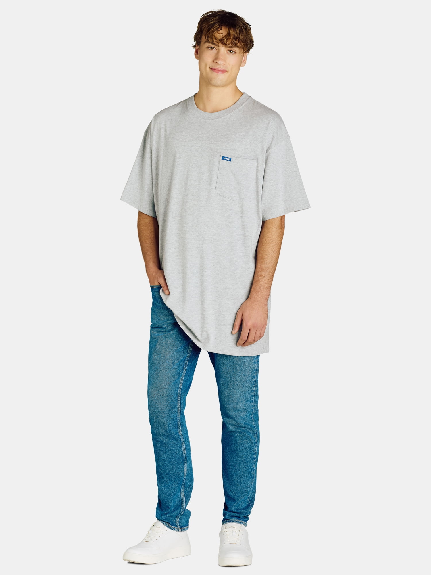 Wrangler Men's Big and Tall Pocket Tee ,Big size up to 6XL and Tall size up to 5XT