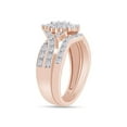thumbnail image 6 of AFFY 0.50CT White Cubic Zirconia Wedding Bridal Ring Set in 14K Rose Gold over Sterling Silver-4.5, 6 of 7