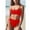 Red, variant on one Piece Swimsuits for Women,Scoop Neck Cut Out Front Lace Up Back High Cut Monokini Swimsuit