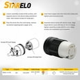 thumbnail image 3 of 30Amp,Locking Plug/ Connector for Generator Set,NEMA L14-30P & L14-30C,125/250V 3 Pole 4 Wire Grounding Electrical Replacement Industrial Grade UL/ETL Listed.(L14-30P&L14-30C Set), 3 of 5