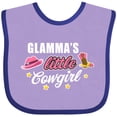 thumbnail image 3 of Inktastic Glamma's Little Cowgirl with Cowgirl Hat and Boots Girls Baby Bib, 3 of 4