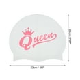 thumbnail image 4 of Unique Bargains 1 Pc Waterproof Crown Swim Cap White, 4 of 6