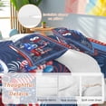 thumbnail image 2 of Queen 4 Piece Bedding Set USA Flag Red Farm Truck Gnomes Soft Breathable Duvet Cover and Pillowcase, Independence Day Stars Duvet Cover Set Bed Sheets for Bedroom Dormitory Guest Room, 2 of 9