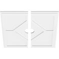 thumbnail image 4 of Ekena Millwork CMP24EY2-03000 24 Po. OD x 3 Po. ID Carré Embry Grade Architectural PVC Médaillon de Plafond Contemporain - 2 Pcs, 4 of 4