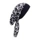 thumbnail image 2 of Gorro de moda Impreso Turbante elástico Envoltura para el cabello Envoltura para el del cabell el cáncer Pérdida de cabello , Alfabeto Negro Soledad Gorro de dormir, 2 of 6