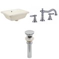 thumbnail image 1 of 18.25-in. W CUPC Rectangle Bathroom Undermount Sink Set In Biscuit - Chrome Hardware - Overflow Drain Incl. AI-13011, 1 of 9