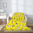 thumbnail image 2 of Throw Blanket for Couch Sofa and Bed, Abstract Lines Cartoon Cats Dogs Super Soft Plush Throw Blanket, Fuzzy Cuteness Comfy Warm Washable Flannel Blanket & Throws for All Season 40"x30", 2 of 5