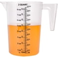 thumbnail image 3 of Food-Grade Plastic Measuring Pitcher – 64 Ounce & 8 Cups Measuring Cups with Handle for Liquid, Motor Oil, Pool & Lawn Chemicals, Dilution, Soap Mixing, Brewing, Commercial & Kitchen Use(2000ml), 3 of 3