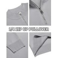 thumbnail image 6 of COOFANDY Mens Quarter Zip Sweater Ribbed Knit V Neck Slim Fit Dress Sweater for Fall Winter, 6 of 7