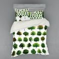 thumbnail image 2 of Ambesonne Nature Bedding Set 3 Pcs, Pines Planes Bushes Tree, Twin, White and Green, 2 of 3