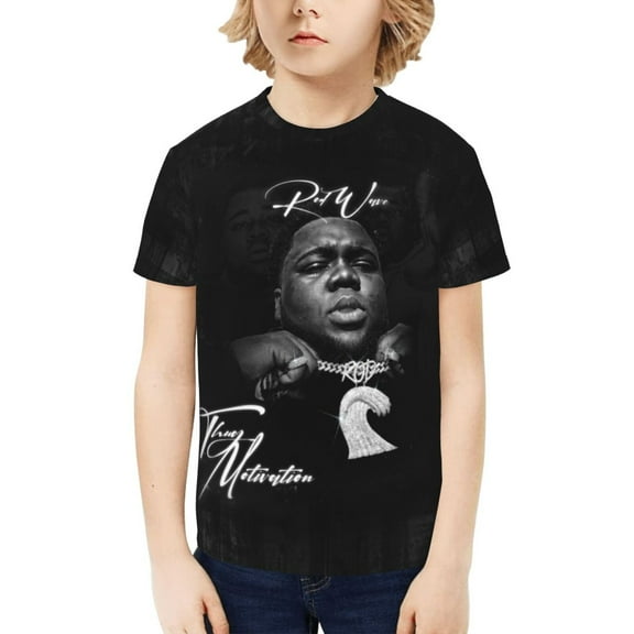 Rod Wave Kids T-Shirt 3D Printed Graphic T-Shirts Boys and Girls Short Sleeve Shirts for Youth Kids X-Small