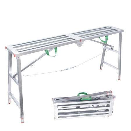 Scaffolding Ladder | Heavy Duty Scaffold Ladder with Handle | Height Adjustable, Multi-Functional Workbench for Car Washing, 400kg Load Capacity