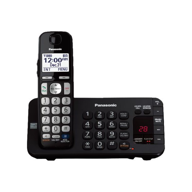 Panasonic KXTGE240B Cordless phone answering system with caller ID/call waiting DECT 6.0