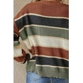 thumbnail image 4 of Contrast Striped Round Neck Long Sleeve Sweater, 4 of 8