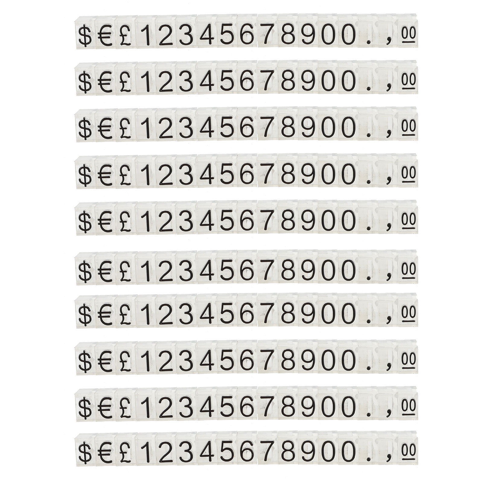 10pcs Supermarket Price Display Signs Number Price Tags Store Price
