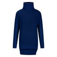 thumbnail image 6 of YUGYXL Women's Turtleneck Sweaters Slouchy Knit Chunky Sweater Fall Winter Fashion Cable Weaving Long Sleeve Pullover Dark Blue XXL, 6 of 7