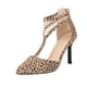 thumbnail image 2 of Zapatos de mujer Sandalias informales con estampado de leopardo y cremallera en la espalda Tacón muy alto Punta estrecha Tacones de aguja ahuecados Wmkox8yii  hfjk4027, 2 of 9
