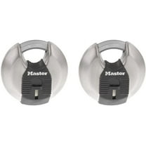 Master Lock M40XT Magnum Heavy Duty Stainless Steel Discus Padlock with Key, Pack of 2 Keyed Alike