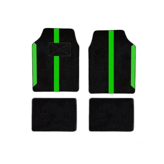 Tuqiang Car Floor Mats universal Full Coverage Auto Floor Mats All Weather Luxury Floor Liners Anti - Slip Car Mats Protector Car Carpet Green 4PCS