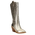 thumbnail image 2 of Corkys Womens Howdy Tall Snip Toe Metallic Zippered  Casual Tall Boots, 2 of 5
