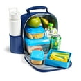thumbnail image 2 of Fit & Fresh DIY Lunch Bag Reusable/Insulated Polyester Bag Navy with Shoe Charm Slots for Personalization, 2 of 8