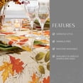 thumbnail image 3 of Autumn Leaves Fall Printed Tablecloth, Holiday Table Cover for Formal or Everyday Use, 60"x102" Oblong/Rectangle, 3 of 6