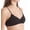 Black, variant on Women's Only Hearts 1718 Organic Cotton Wrap Bralette (Bone P/S)