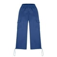 thumbnail image 6 of Dezsed Boys Baggy Cargo Sweatpants Kids Elastic Waist Active Athletic Workout Joggers Outdoor Hiking Baggy Trousers 3-4 Years Blue, 6 of 7