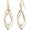 Rose-Gold, variant on LeCalla 925 Sterling Silver 14K Gold-Plated Double Twisted Boho Dangle Drop Earrings Linear Marquise Loops for Women and Teen 55MM