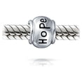 thumbnail image 2 of Bling Jewelry Womens Hope Believe Survivor Message Charm Bead Sterling Silver for European Bracelet, 2 of 4