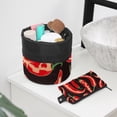 thumbnail image 6 of PhooArto Large Barrel Drawstring Makeup Bag, Red Chili Peppers Patterns Travel Cosmetic Bag Portable Make Up Organizer Bag, 6 of 6