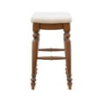 thumbnail image 5 of Linon Martha 25" Backless Counter Stool, Walnut Finish with Ivory Linen Fabric, 5 of 9