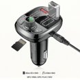 thumbnail image 3 of Transmisor FM Bluetooth para coche, receptor de cargador USB Qc3.0, adaptador USB de manos libres dual, kit inalámbrico de radio, audio y MP3 H9i4, 3 of 4
