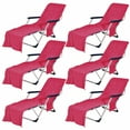 thumbnail image 1 of Muka 6 PCS Microfiber Terry Cloth Beach Pool Lounge Chair Cover Convenient Pocket, 29" x 83"-Pink, 1 of 5