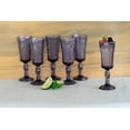 thumbnail image 6 of 10 Strawberry Street Vatican 4 oz Champagne Flute, Set of 6, Amethyst Glass, 6 of 6