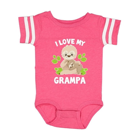 

Inktastic Cute Sloth I Love My Grampa with Green Leaves Gift Baby Boy or Baby Girl Bodysuit