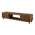 thumbnail image 6 of Walker Edison Mid-Century Modern Reeded 2-Door TV Stand for TVs up to 80”, Mocha, 6 of 13