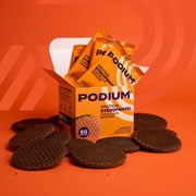PODIUM Protein Stroopwafel, Pre & Post Workout Snack, Box of 8 Wafels, Chocolate Brownie
