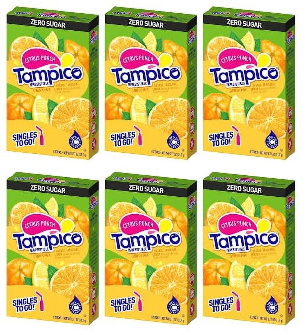 Tampico Mango Punch Drink Mix Sticks - Zero Sugar, 100% Vitamin C, 6 Count