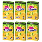 Tampico Singles To Go Drink Mix Packets,Citrus Punch, Zero Sugar, Low Calorie, 100% DV of Vitamin C per Serving, Convenient, On-The-Go Water Enhancers, 6 Count (6 Pack)