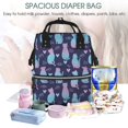 thumbnail image 5 of Zufioo Silhouette Cats Print Large capacity mommy bag, diaper bag, waterproof parent-child backpack, multi-pocket design backpack suitable for travel and shopping, 5 of 6