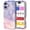 D, variant on Compatible with iPhone 16 Marble Print Pattern Case, Hybrid Hard Shell   Silicone Protective Phone Cover - Resistant Protective Slim Fit Case Shockproof for iPhone 16, D