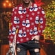 thumbnail image 2 of Blusa informal de manga larga con cuello redondo y estampado navideño para hombre Pompotops  oipoqjl2447, 2 of 6