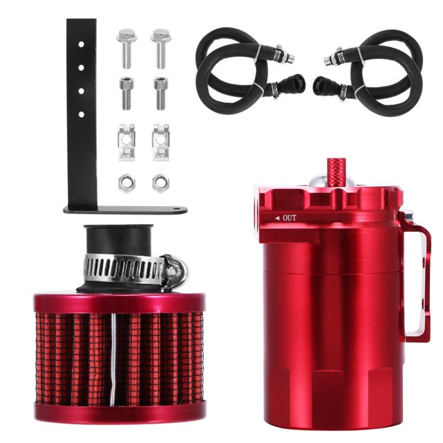 Separador De Aceite Firme Separador De Aire De Aleación Separador De Aire De Goma Reemplazo Del Recipiente De Captura Tanque De Combustible Portátil Separador De Gas Y Aceite Apto Para Ford F150 Eigraketly VI009601-01