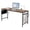 Brown+Black | 62.99", variant on Hassch Computer Desk, 47.2" Rectangular Writing Table with Iron Frame, Non-Woven Storage Bag and 2 Side Hooks, Adjustable Footpads, Easy Assembly, Oak+White