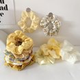 thumbnail image 1 of Lady Hair Tie Floral Print Sweet Tight Anti-fall Mesh Fix Hair Elegant High Elasticity Non-slip Hair Rope Hair Accessory, 1 of 8