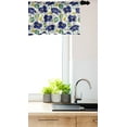 thumbnail image 3 of Ambesonne Leaf Window Valance, Brush Stroke Stripes, 54" X 18", Mint Green Navy Blue, 3 of 3