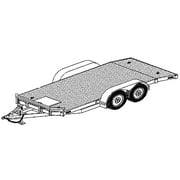 1218 Trailer Plan - 8'x18' Tandem Axle Utility Car Hauler 7k or 10.4K Trailer DIY How-to Blueprint