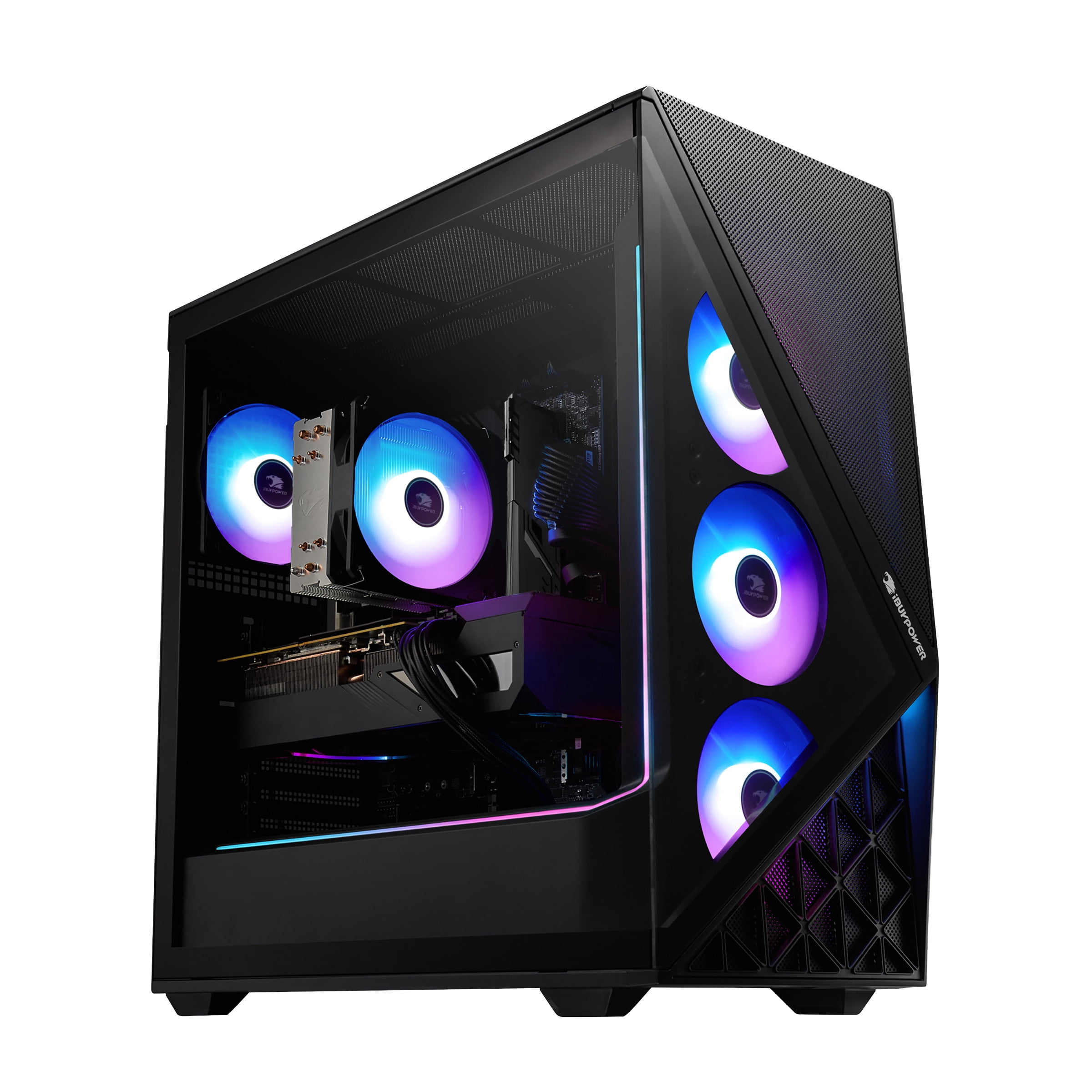 iBUYPOWER Slate Gaming PC Desktop Computer Intel Core Ultra 7 265F CPU, NVIDIA GeForce RTX 5060Ti 8GB GPU, 16GB DDR5 5200MHz RAM, 1TB NVMe SSD, Windows 11 Home, Gamer Keyboard and Mouse - SBI7N56T06